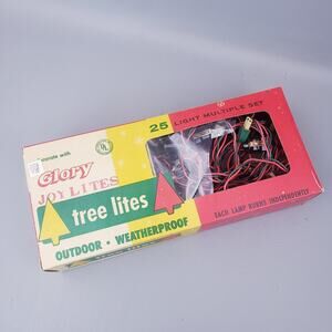 Glory Joy Christmas 25 Light Set Tree Lites Lights Vintage C9-1/2 Multicolor